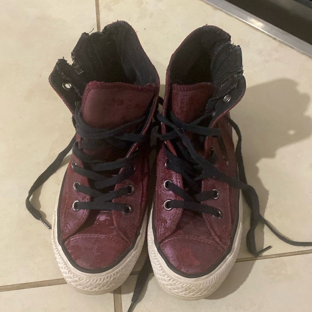 Converse Chuck Taylor All Star Leather Hardware Dual Zip Hi Sneakers
